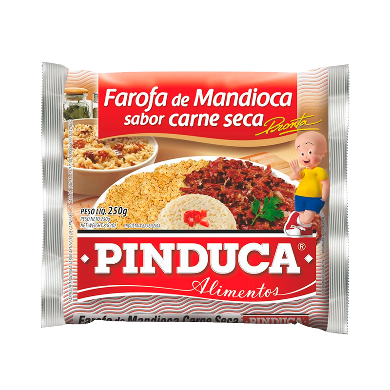Farofa Mandioca Carne Seca Pinduca 250g