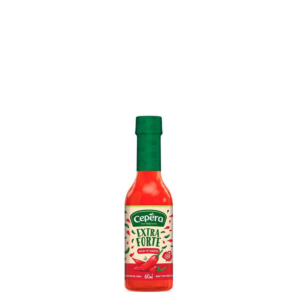 Molho de Pimenta Extra Forte Cepêra 60ml