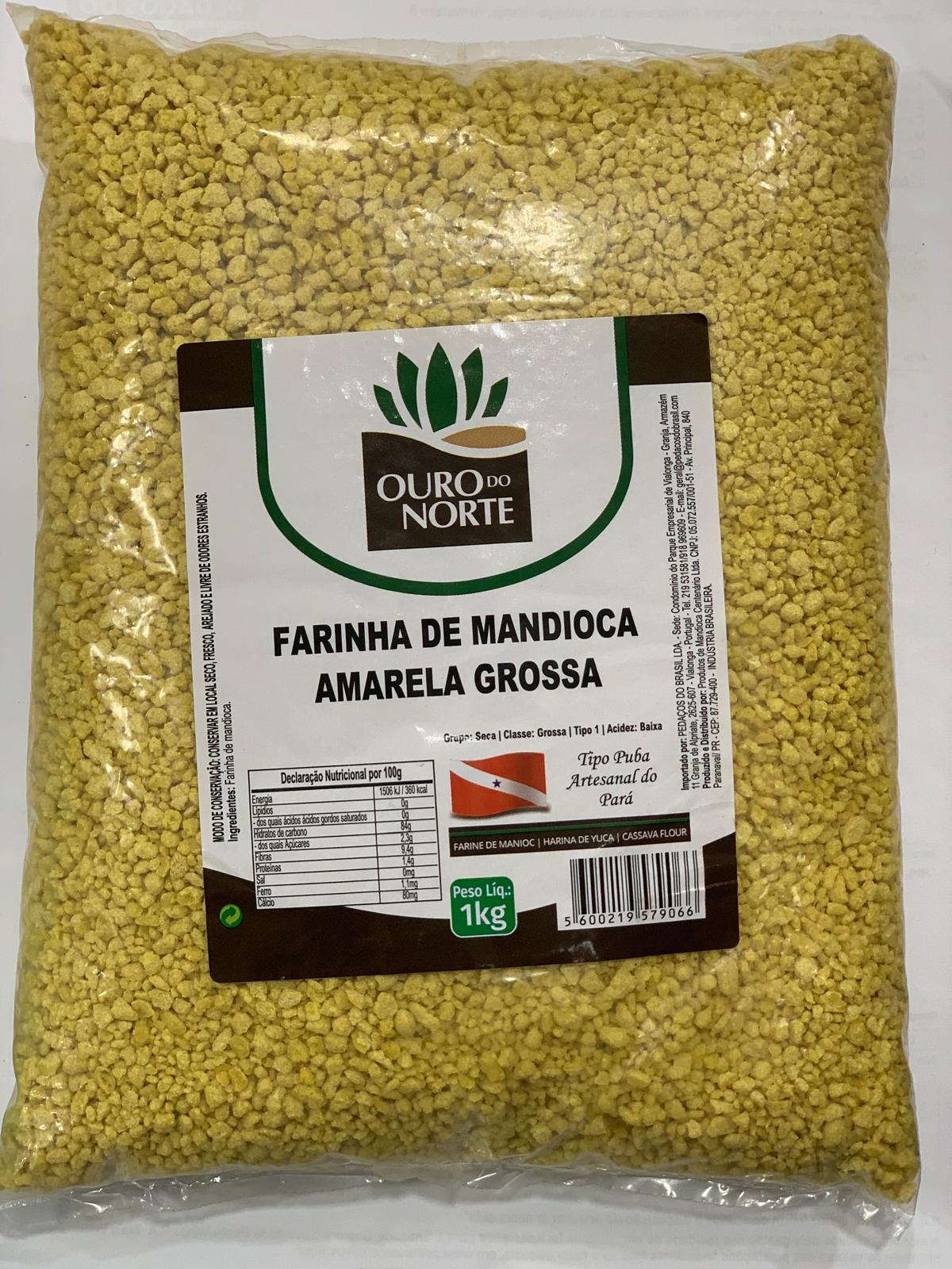 Farinha de Mandioca Amarela Grossa Ouro do Norte 1kg