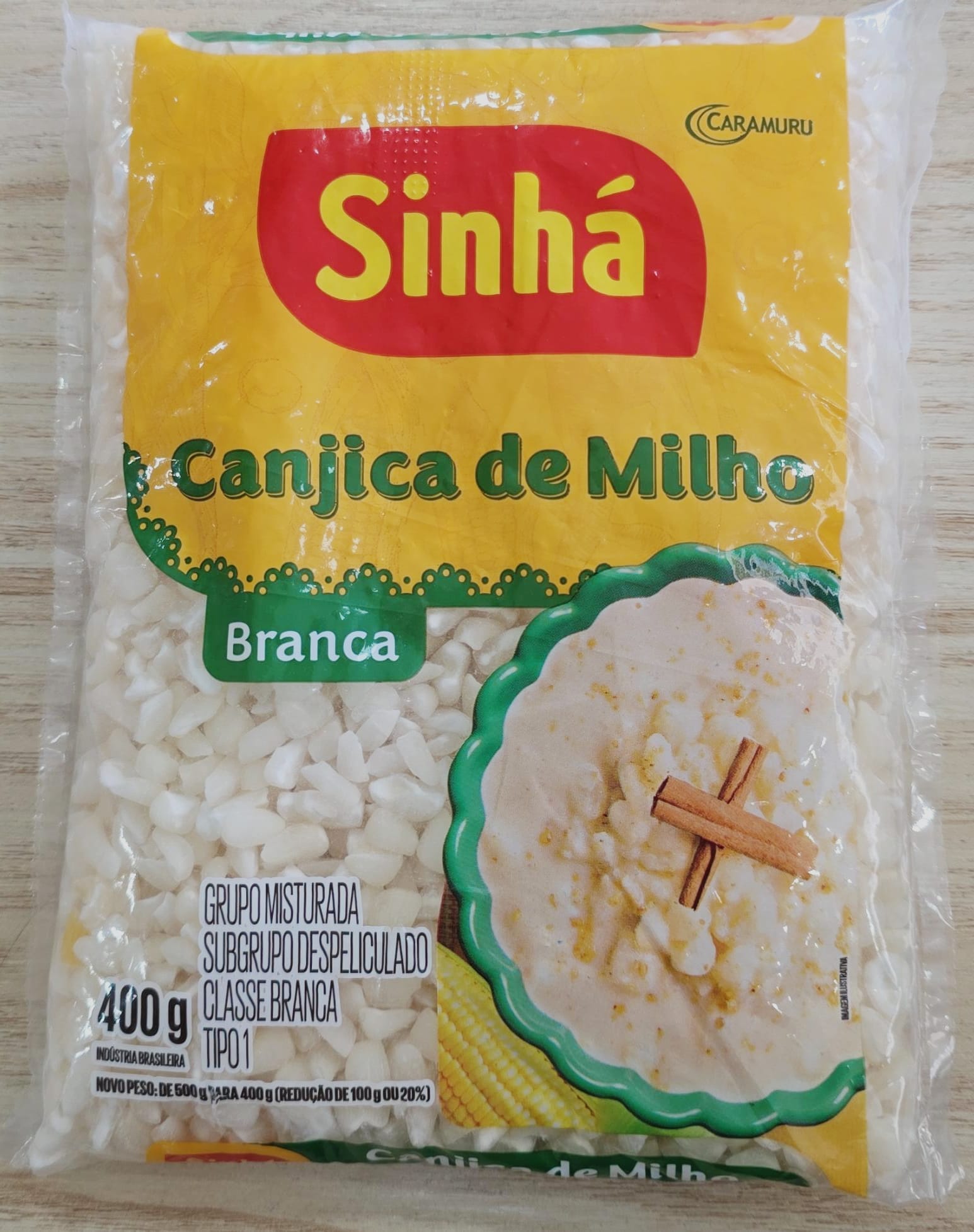 Canjica de Milho Branca Sinha 400g