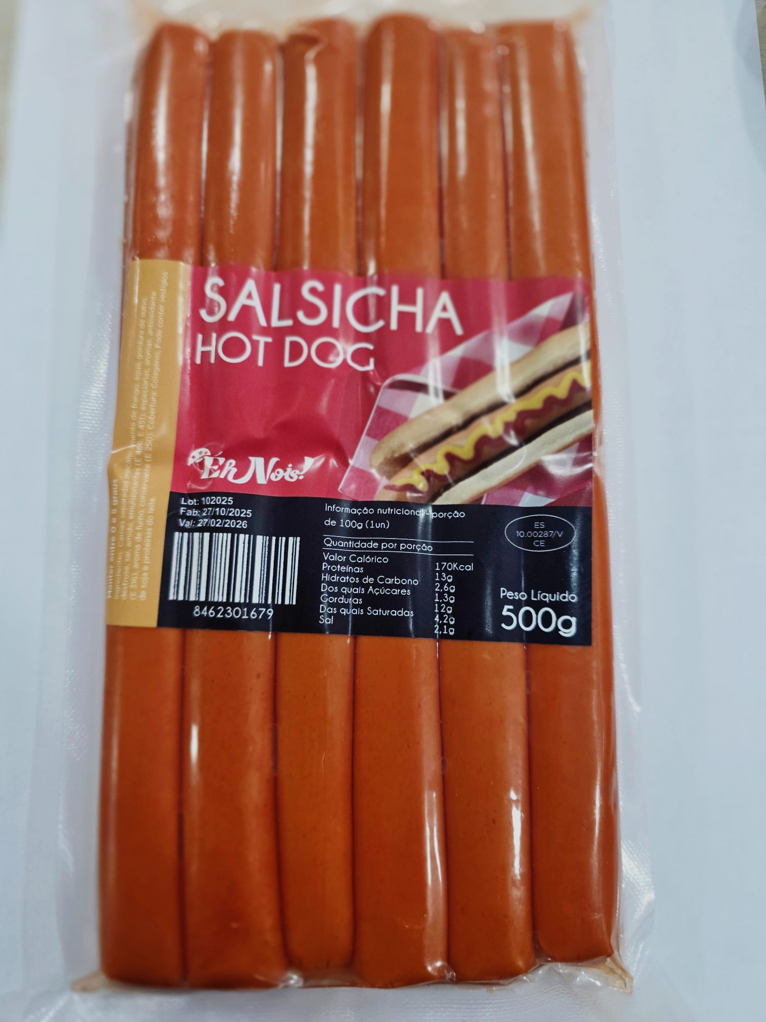 Salsicha Hot Dog Éh Nois 500g