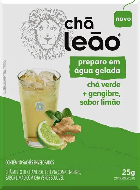 Chá Leão/ Chá Verde + Gengibre e Limão 25g sachês