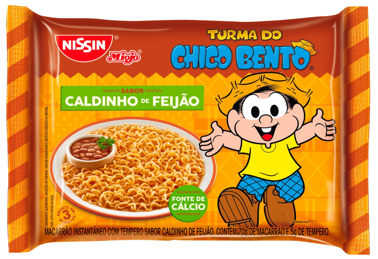 Miojo Nissin Turma do Chico Bento Caldinho de Feijão