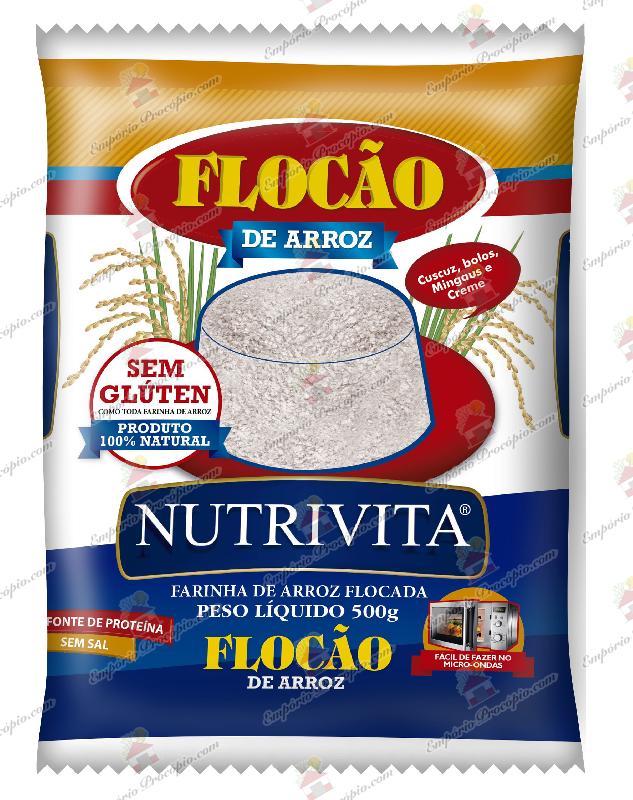 Flocão de arroz Nutrivita 500g