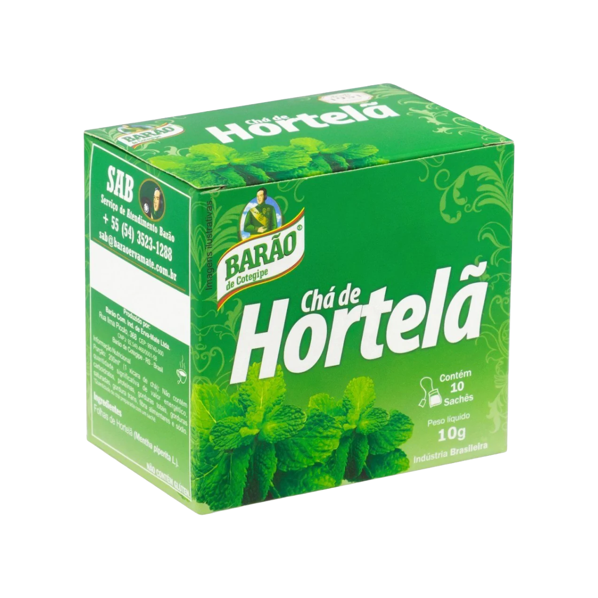 Cha de Hortelã Barão 10 sachês